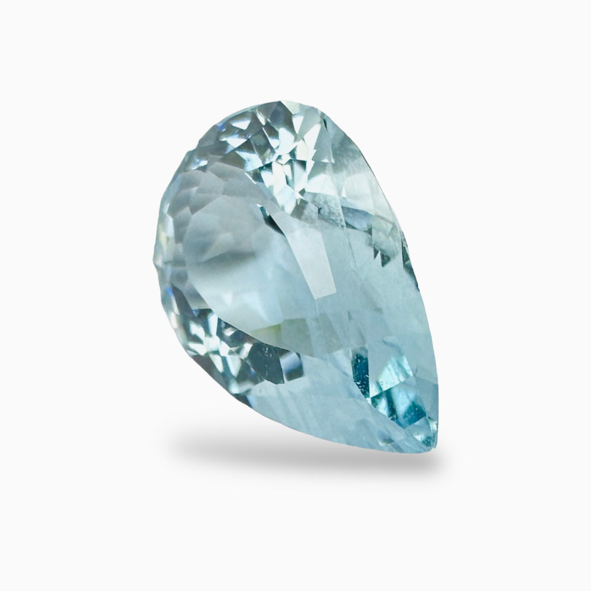 Natural Aquamarine Stone 4.32 Carats Pear Shape 15 x 10 mm