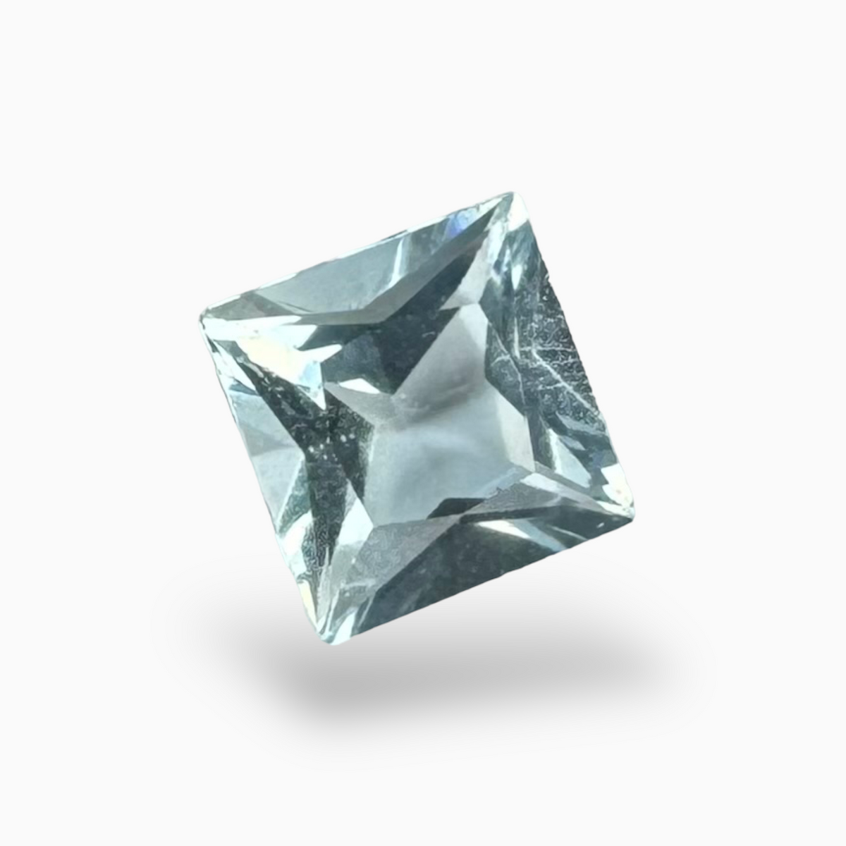 Natural Aquamarine Stone 0.54 Carats SkyBlue Color Princess Cut Shape Size 5mm