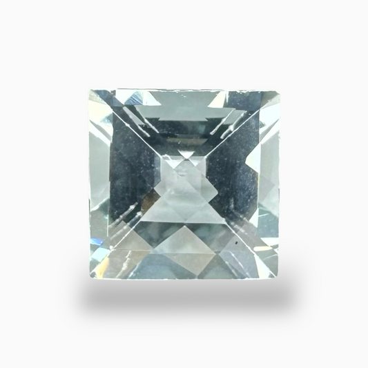 Natural Aquamarine Stone 1.46 Carats SkyBlue Color Princess Cut Shape Size 7mm