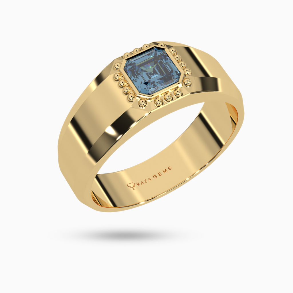 Aquamarine Ring  Bizhan 18K Yellow Gold