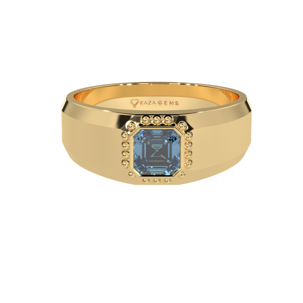 Aquamarine Ring  Bizhan 18K Yellow Gold