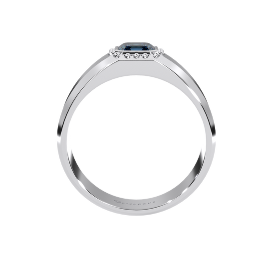 Aquamarine Ring  BornA In Silver