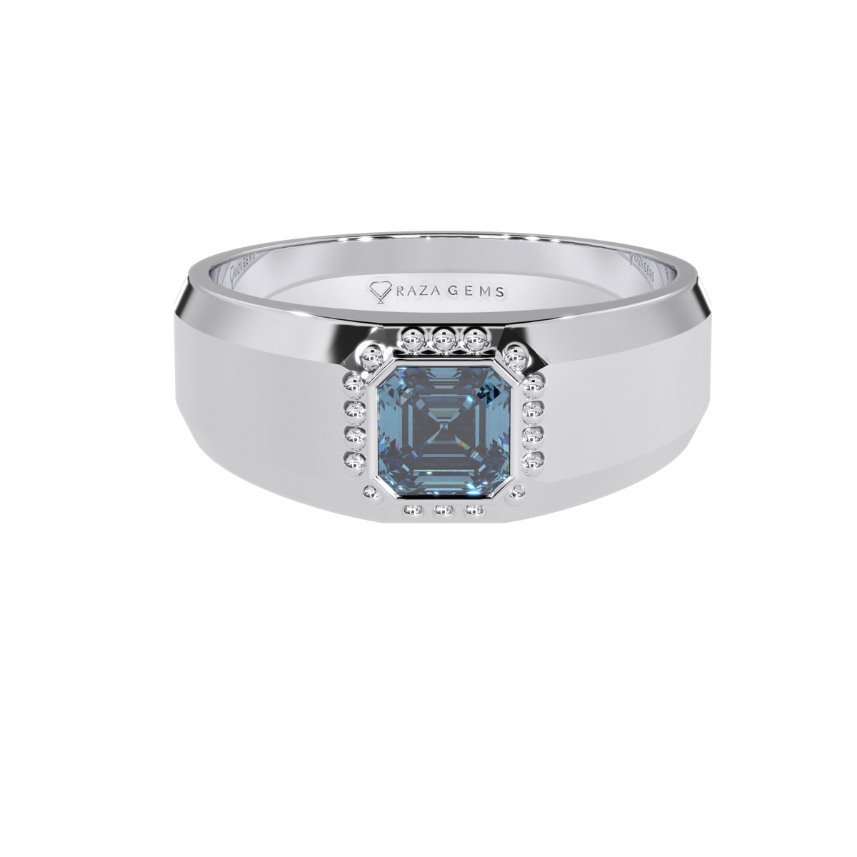 Aquamarine Ring  BornA In Silver
