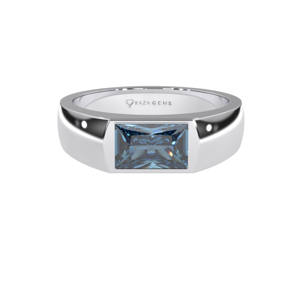 Aquamarine Ring  DArA In Silver