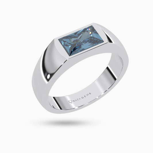Aquamarine Ring  DArA In Silver