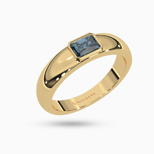 Aquamarine Ring  EsmAeel  18K Yellow Gold