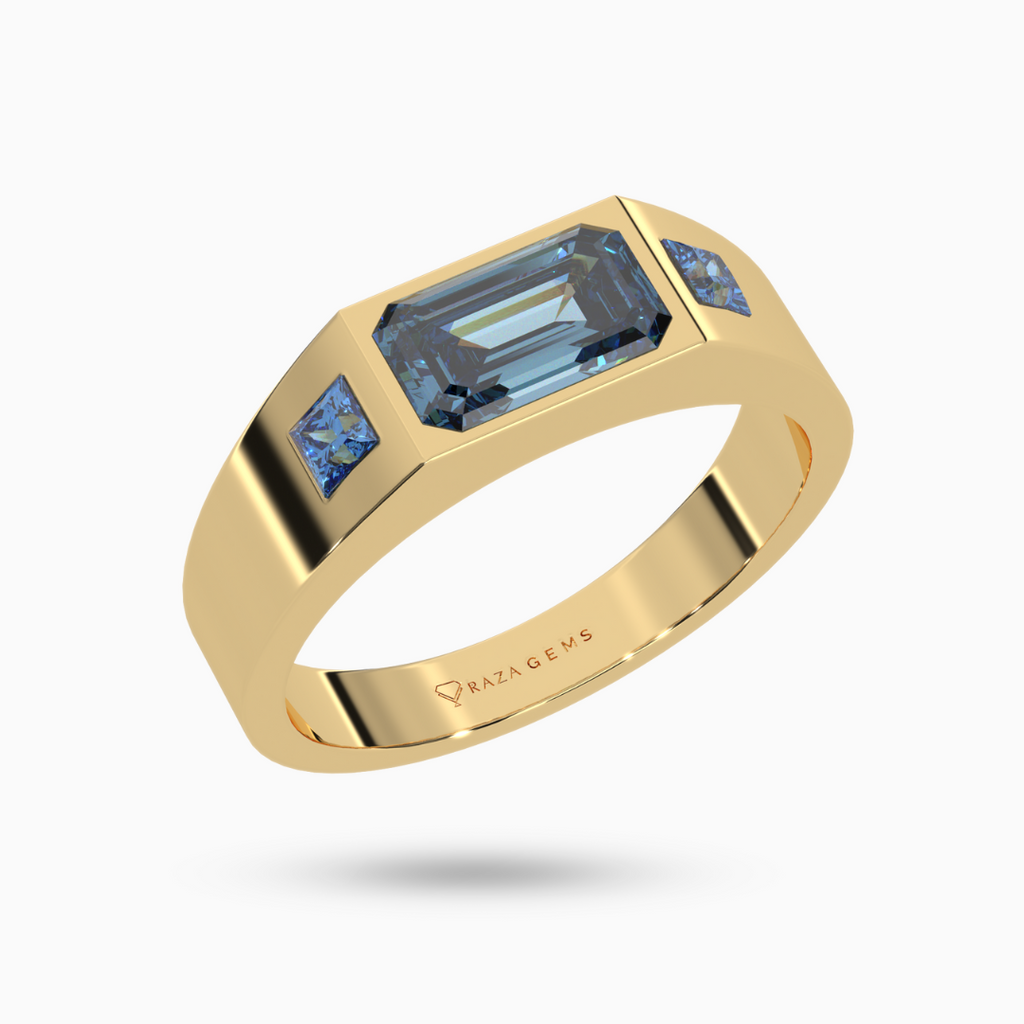 Aquamarine Ring  FarzAmv 18K Yellow Gold