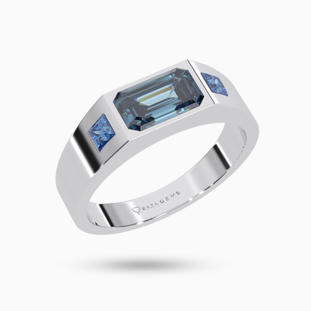 Aquamarine Ring  FarzAn In Silver