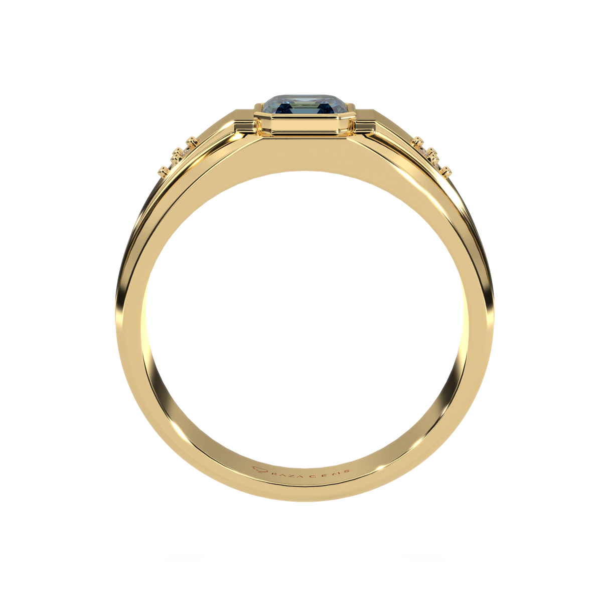 Aquamarine Ring  HAmed  18K Yellow Gold