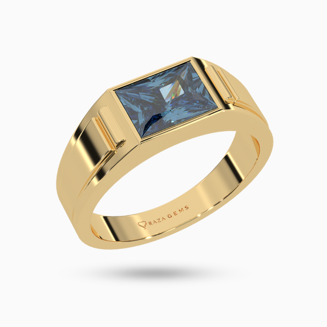 Aquamarine Ring  HAmed  18K Yellow Gold