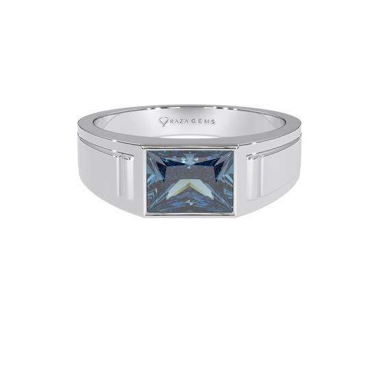 Aquamarine Ring  HAmi In Silver