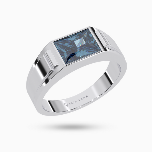 Aquamarine Ring  HAmi In Silver