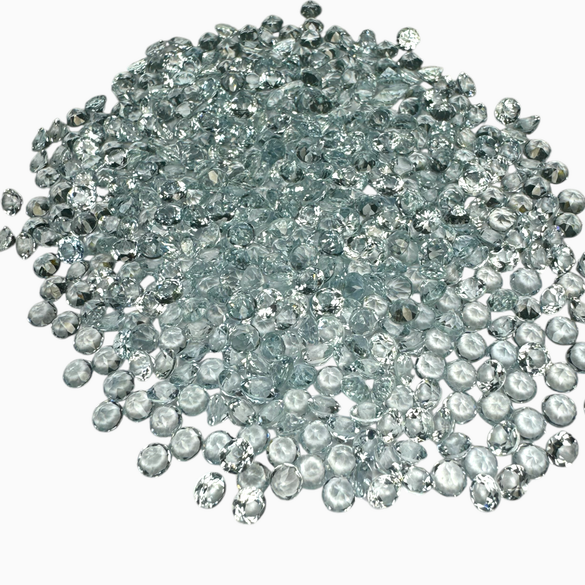 Natural Aquamarine Stone 0.12 Carats LightSteelBlue Color Round Shape Size 3.6mm