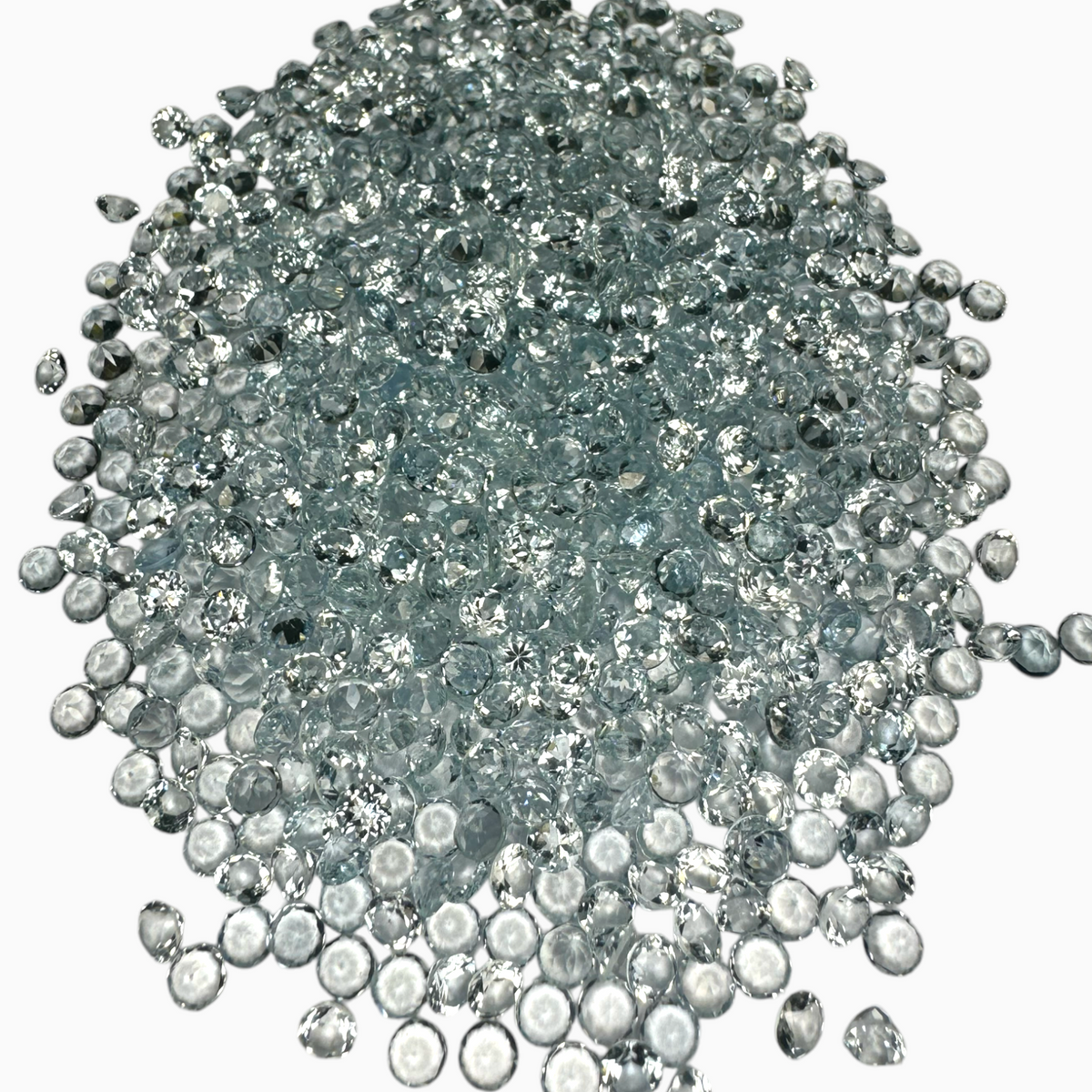 Natural Aquamarine Stone 0.18 Carats LightSteelBlue Color Round Shape Size 3.5mm