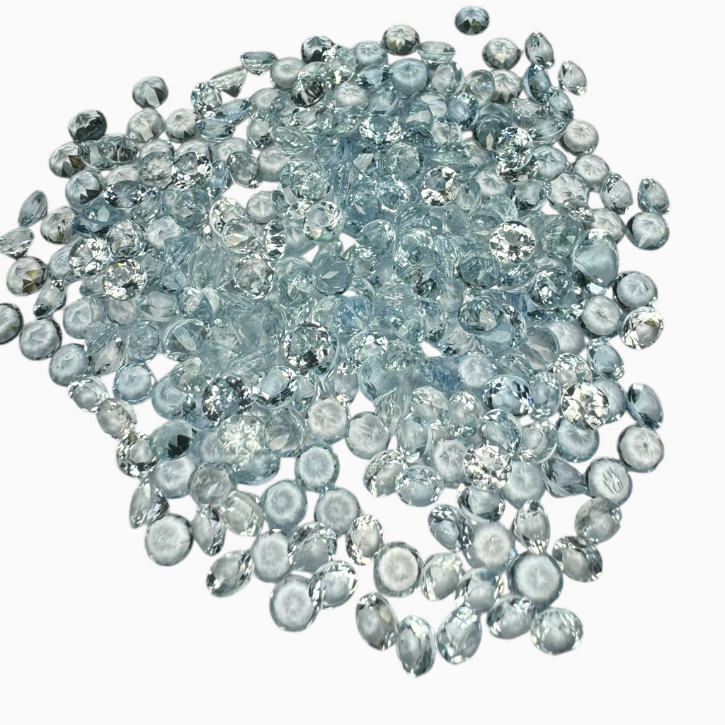 Natural Aquamarine Stone 0.23 Carats SkyBlue Color Round Shape Size 4mm