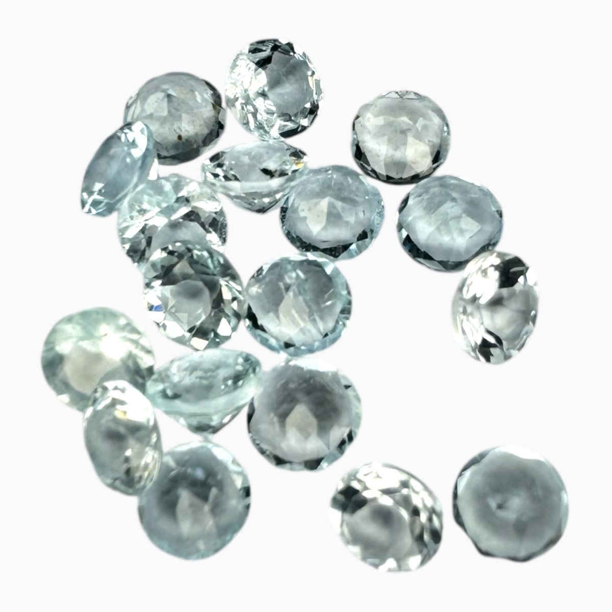 Natural Aquamarine Stone 0.30 Carats SkyBlue Color Round Shape Size 5mm