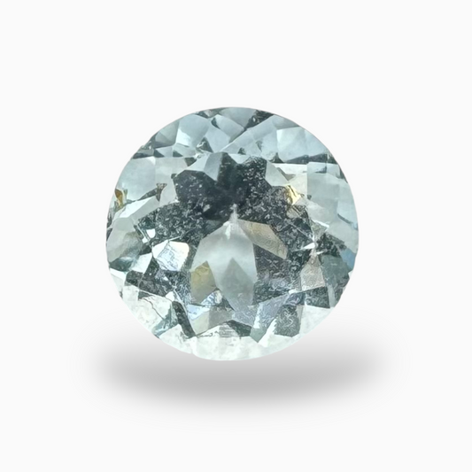 Natural Aquamarine Stone 0.77 Carats SkyBlue Color Round Shape Size 6mm