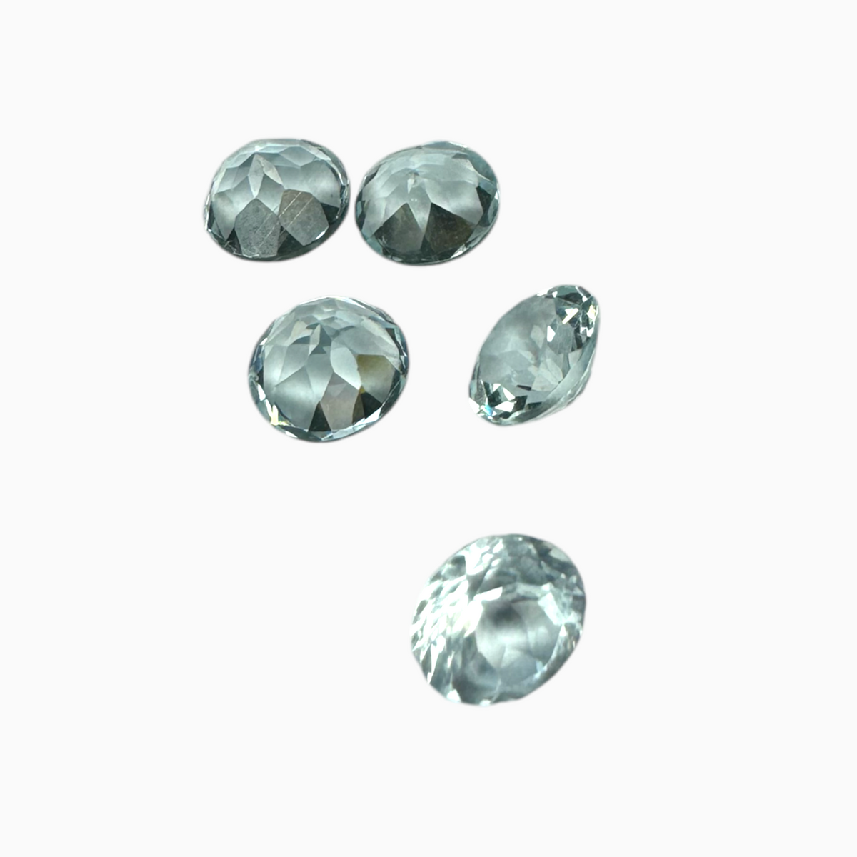 Natural Aquamarine Stone 0.77 Carats SkyBlue Color Round Shape Size 6mm
