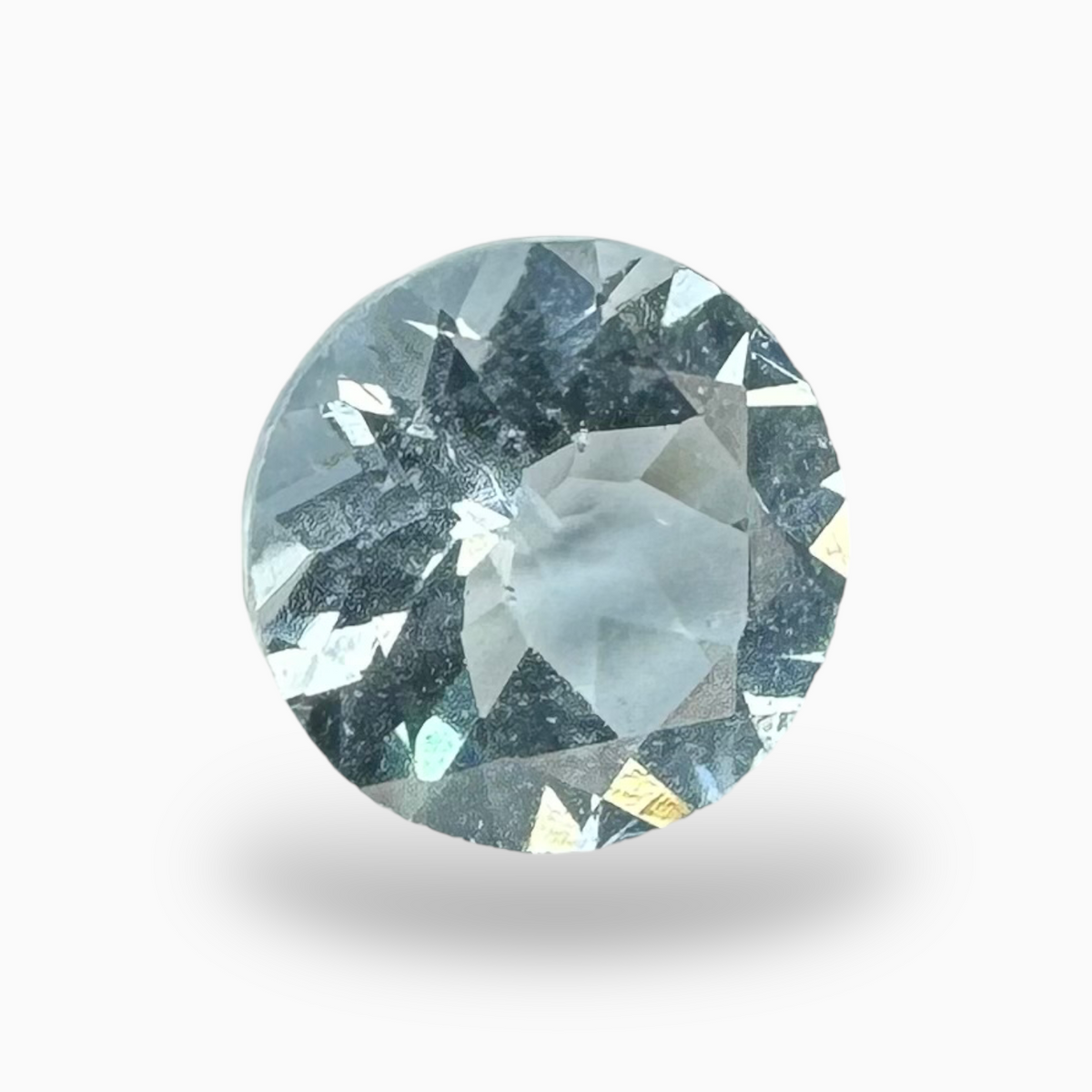 Natural Aquamarine Stone 1.23 Carats SkyBlue Color Round Shape Size 7mm