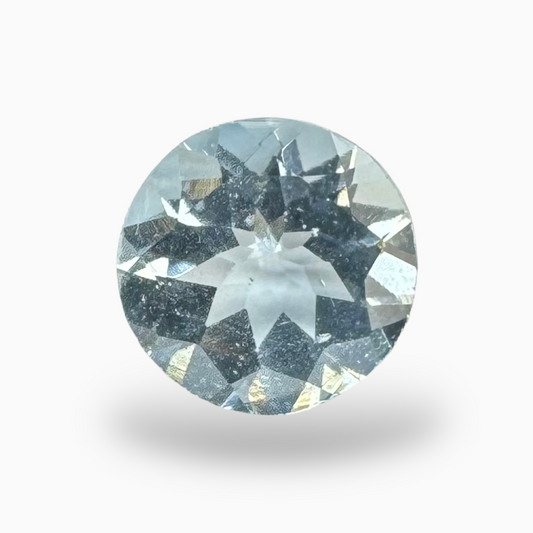 Natural Aquamarine Stone 1.23 Carats SkyBlue Color Round Shape Size 7mm