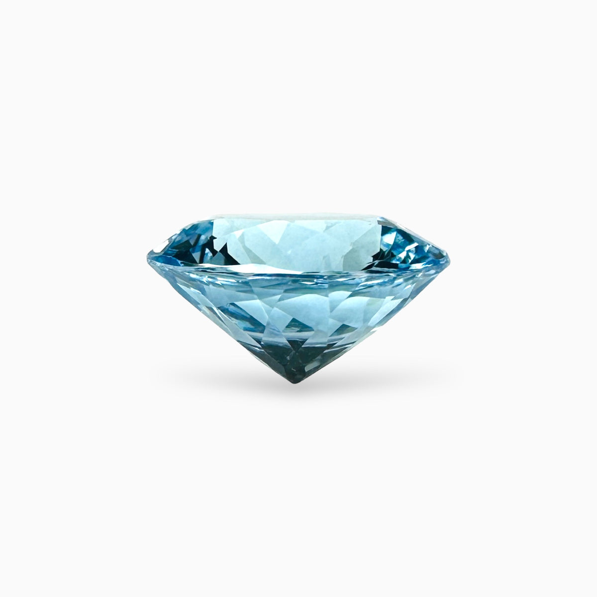 Natural Aquamarine Stone 4.76 Carats SteelBlue Color Round Shape Size 12mm