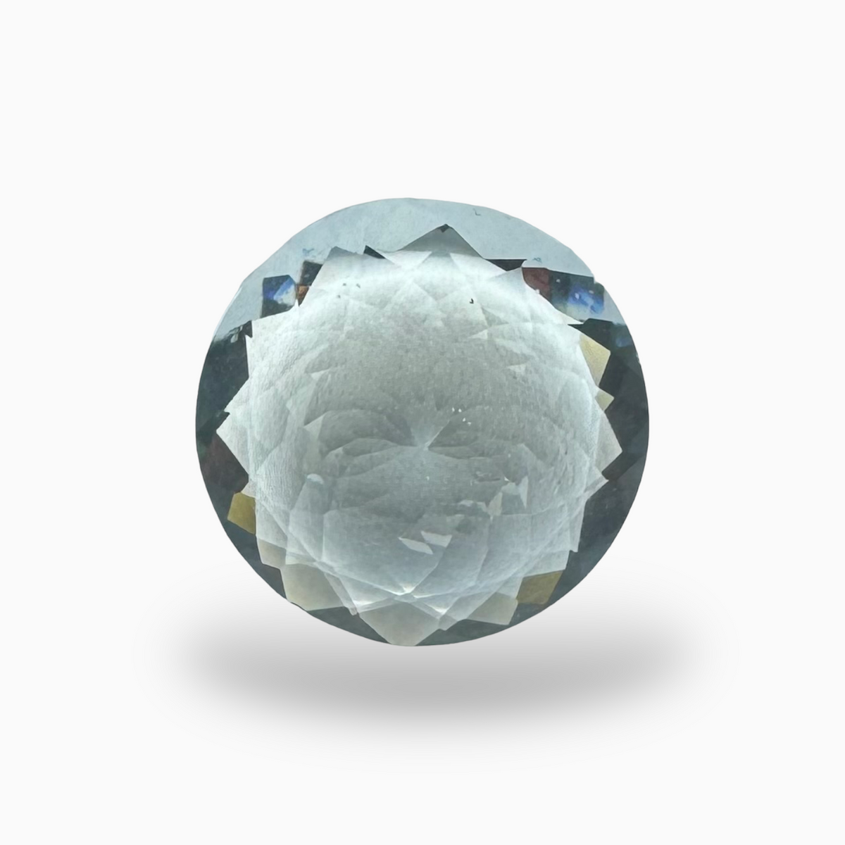 Natural Aquamarine Stone Aqua Color 7.34 Carats Round Shape Size 13.6mm