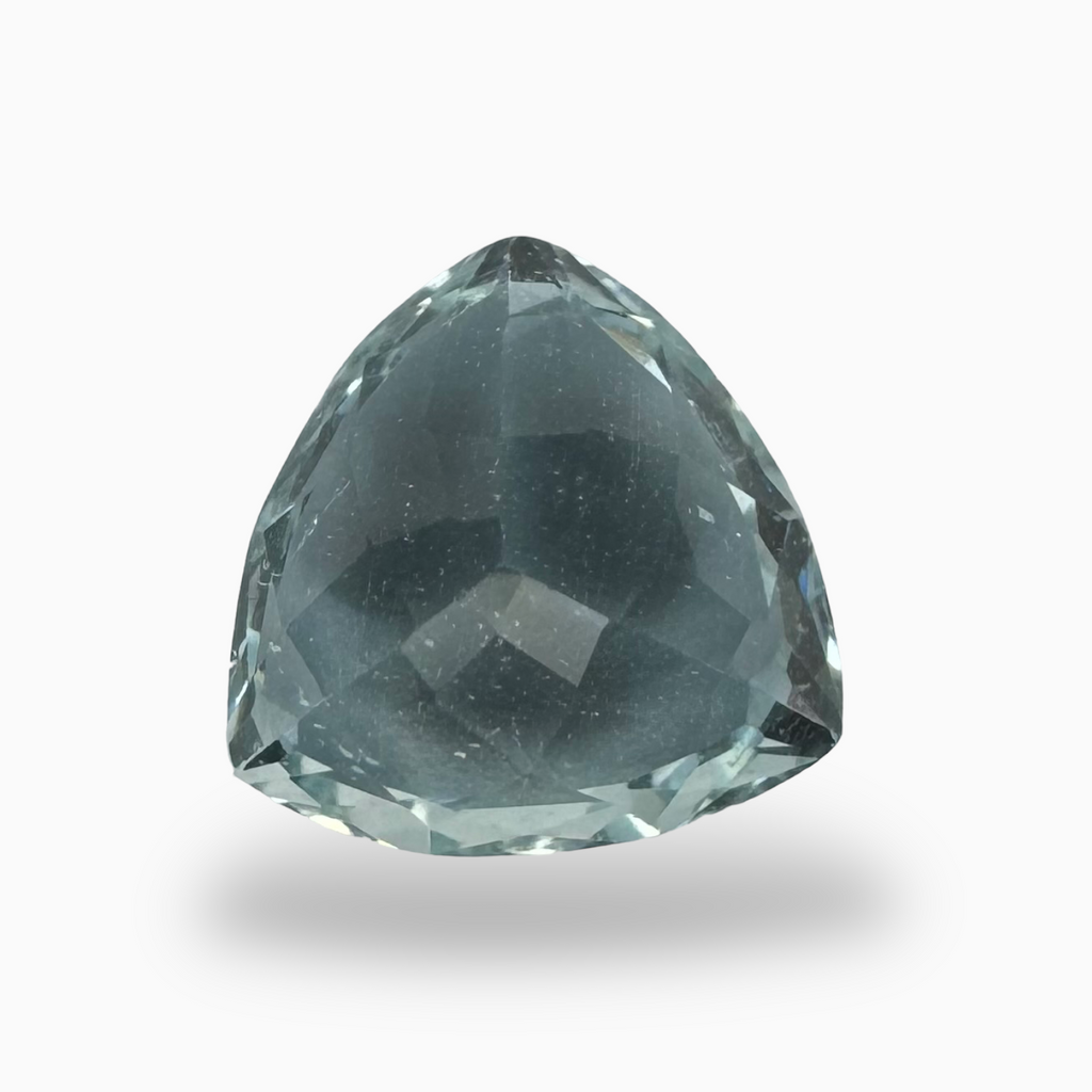Natural Aquamarine Stone 4.00 Carats SteelBlue Color Trilliant Shape Size 11mm