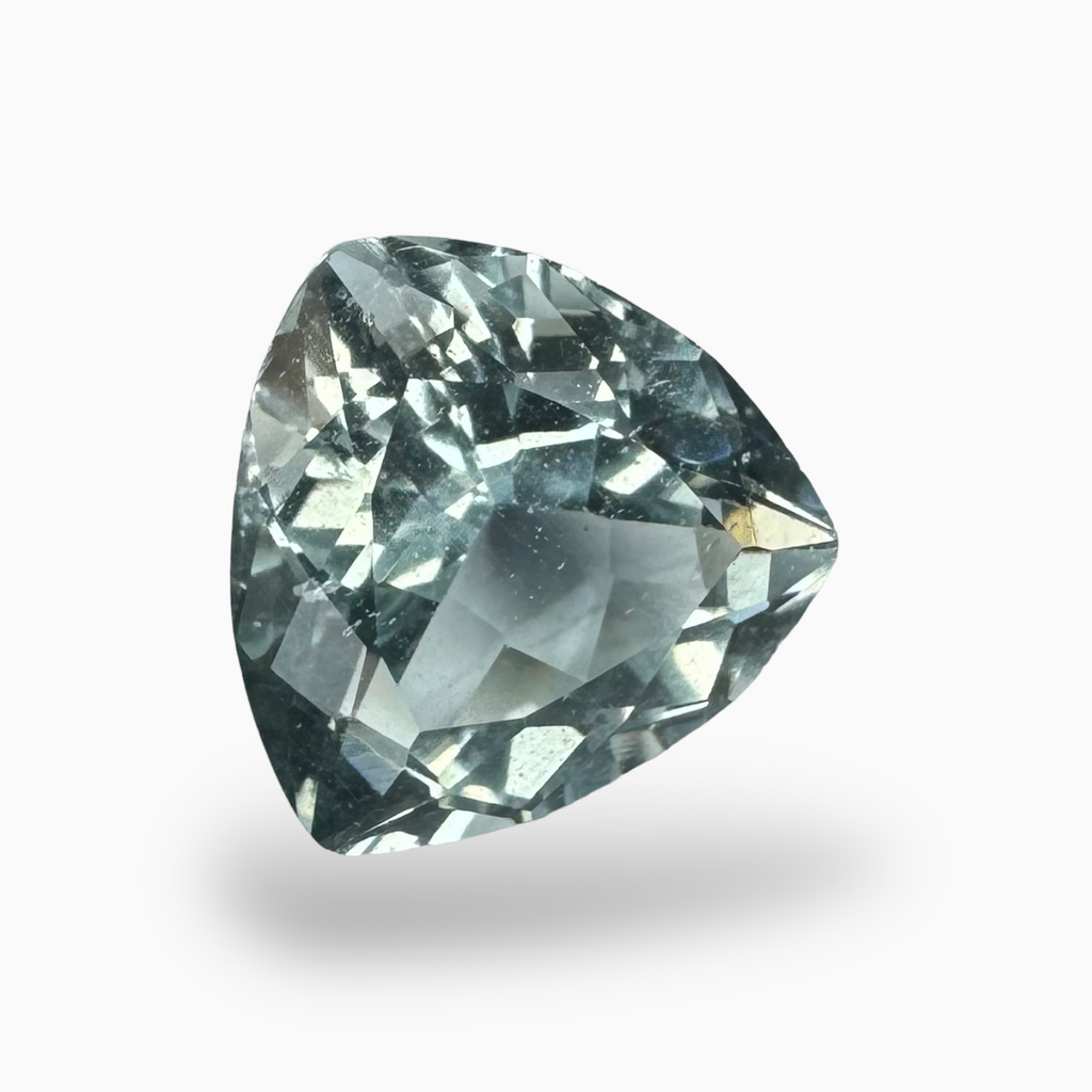 Natural Aquamarine Stone 4.00 Carats SteelBlue Color Trilliant Shape Size 11mm