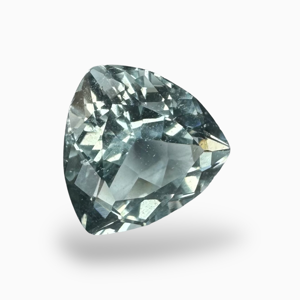 Natural Aquamarine Stone 4.00 Carats SteelBlue Color Trilliant Shape Size 11mm