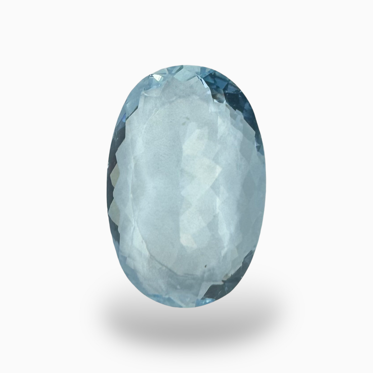 Natural Aquamarine Stone 11.58 Carats DeepSkyBlue Color Oval Shape Size 20.3X13.5mm