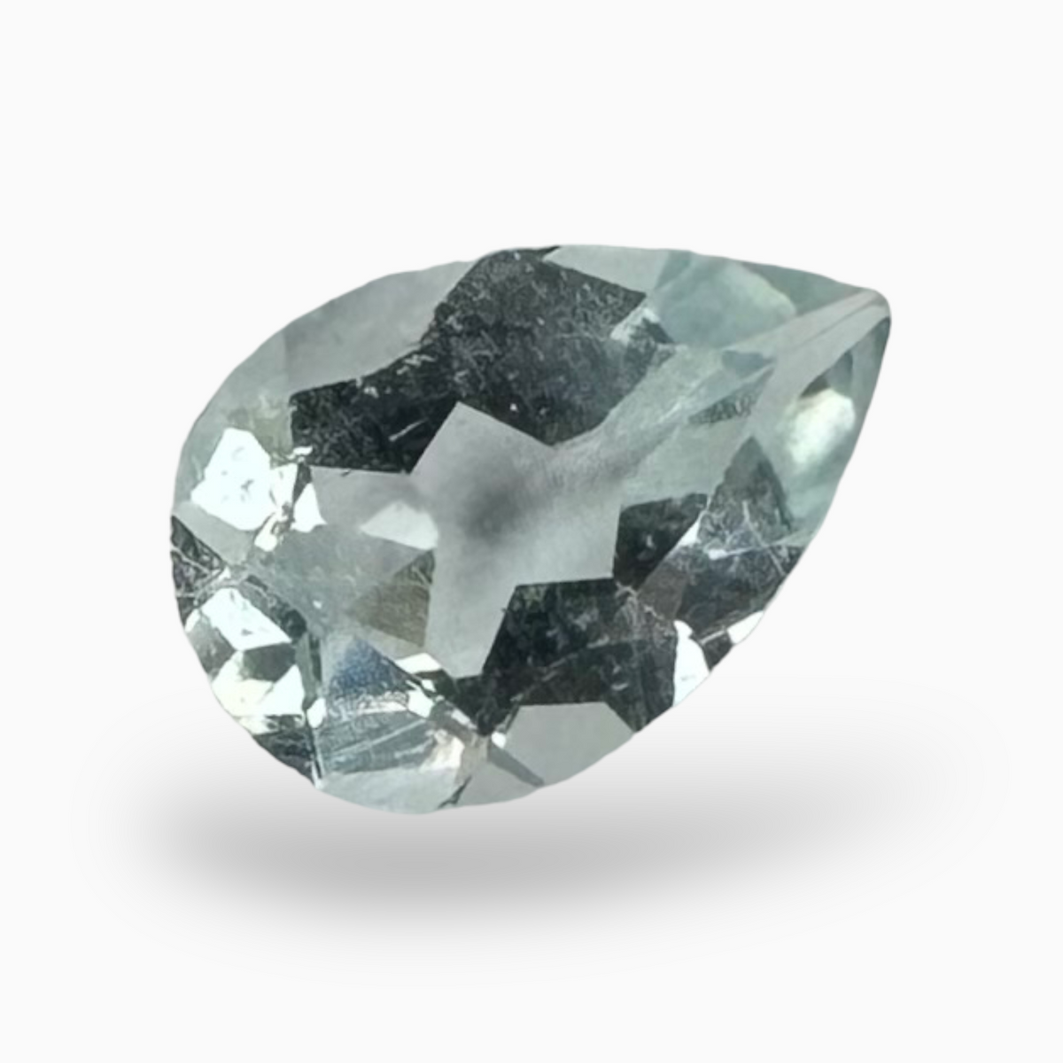 Natural Aquamarine Stone O.16 Carats SkyBlue Color Pear Shape Size 5X3mm