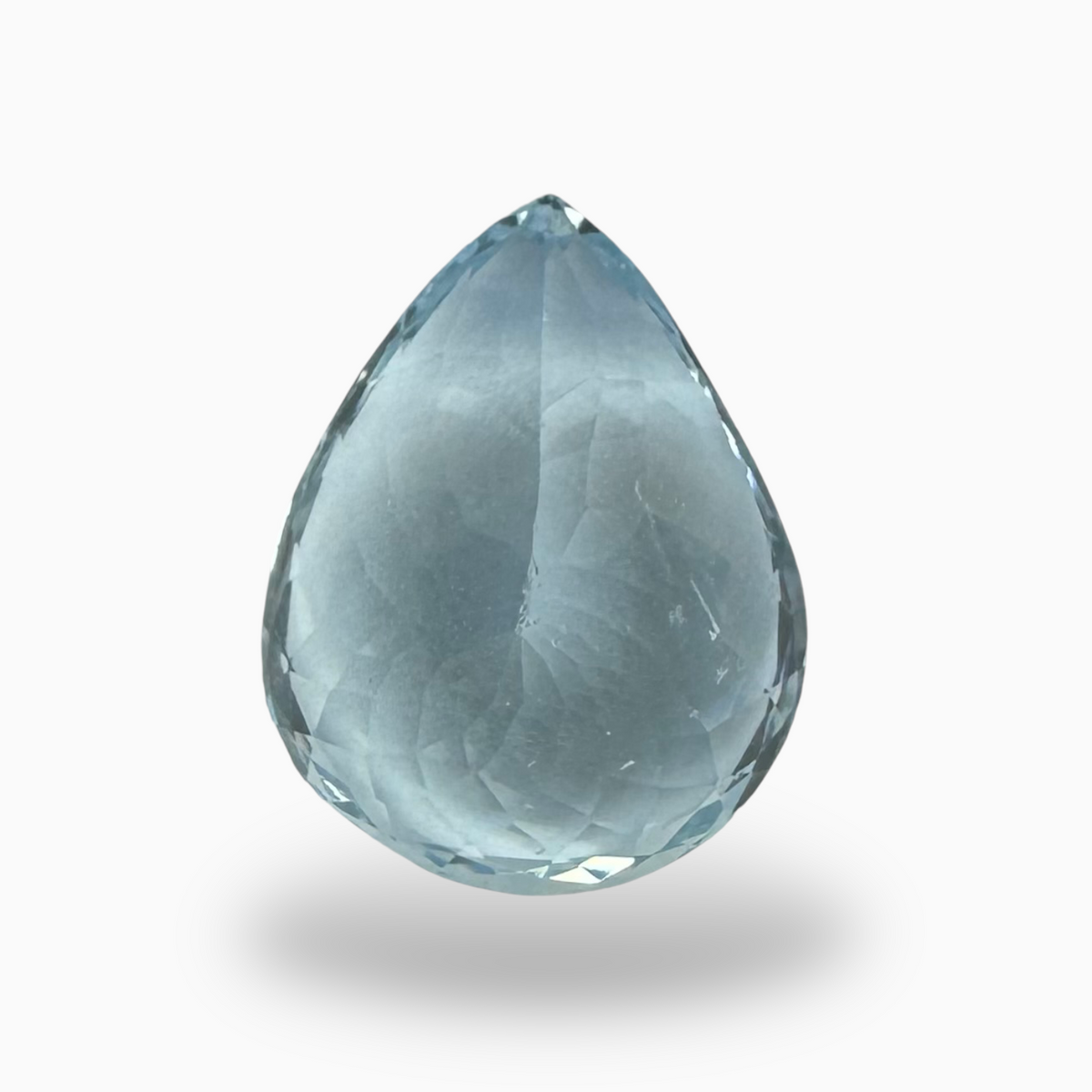 Natural Aquamarine Stone 8.81 Carats DeepSkyBlue Color Pear Shape Size 15.5X12mm