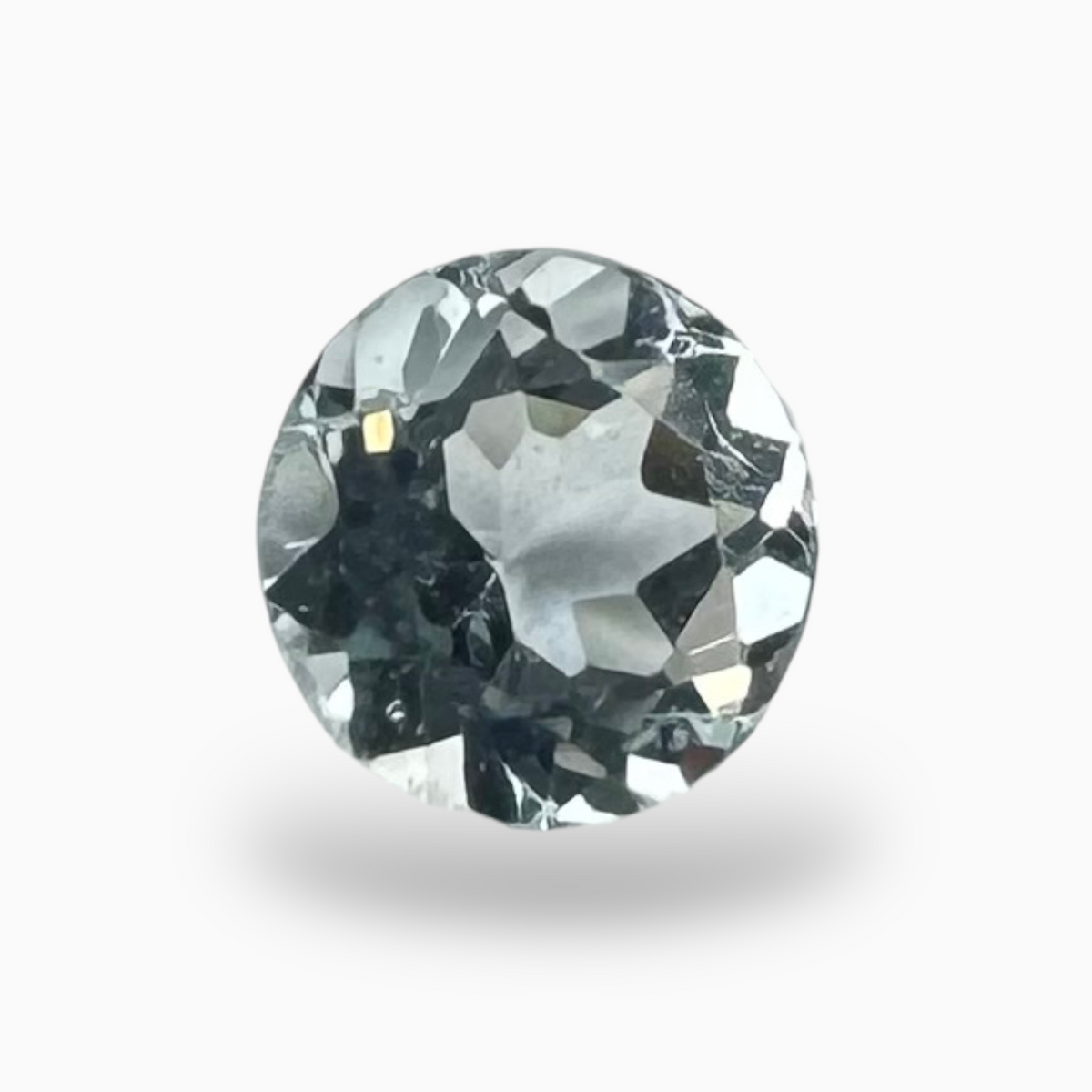 Natural Aquamarine Stone 0.12 Carats LightSteelBlue Color Round Shape Size 3.6mm