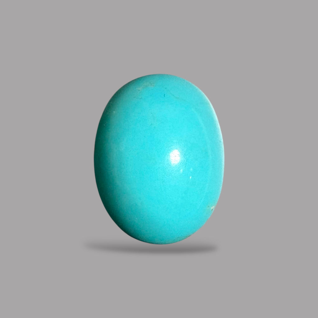 Arizona Turquoise Stone Oval Cabochon 10.75 carats 17.6 x 13.4 x 9.2 mm