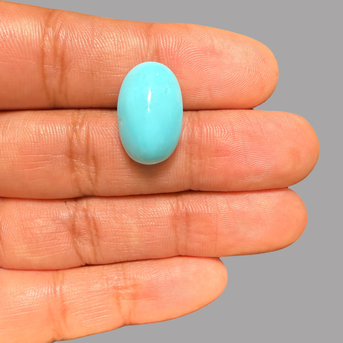 Arizona Turquoise Stone Oval Cabochon 12.28 Carats  19.9 x 12.5 x 7.8 mm