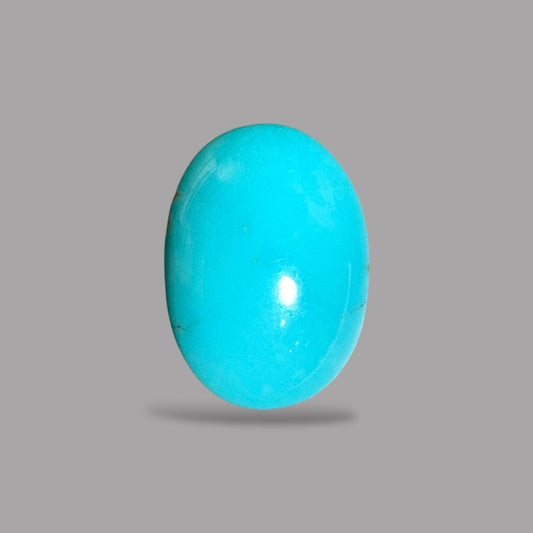 Arizona Turquoise Stone Oval Cabochon 13.55 Carats 19.5 x 13.8 x 7.9 mm