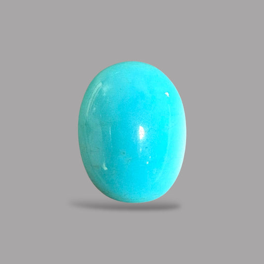 Arizona Turquoise Stone Oval Cabochon 14.02 Carats 18.9 x 13.2 x 9.1 mm