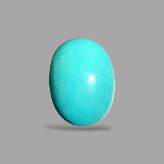 Arizona Turquoise Stone Oval Cabochon 15.07 Carats 18.5 x 13.9 x 9 mm