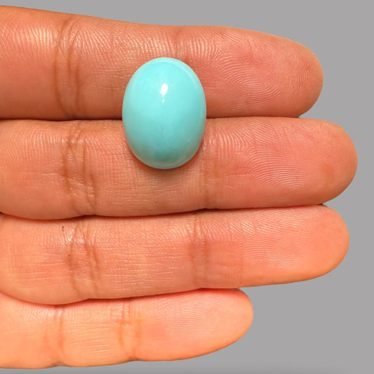 Arizona Turquoise Stone Oval Cabochon 15.07 Carats 18.5 x 13.9 x 9 mm