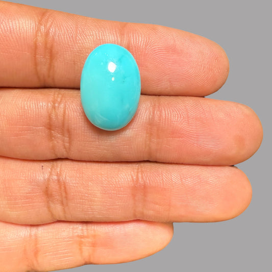 Arizona Turquoise Stone Oval Cabochon 15.11 Carats 19.7 x 13.7 x 7.6 mm