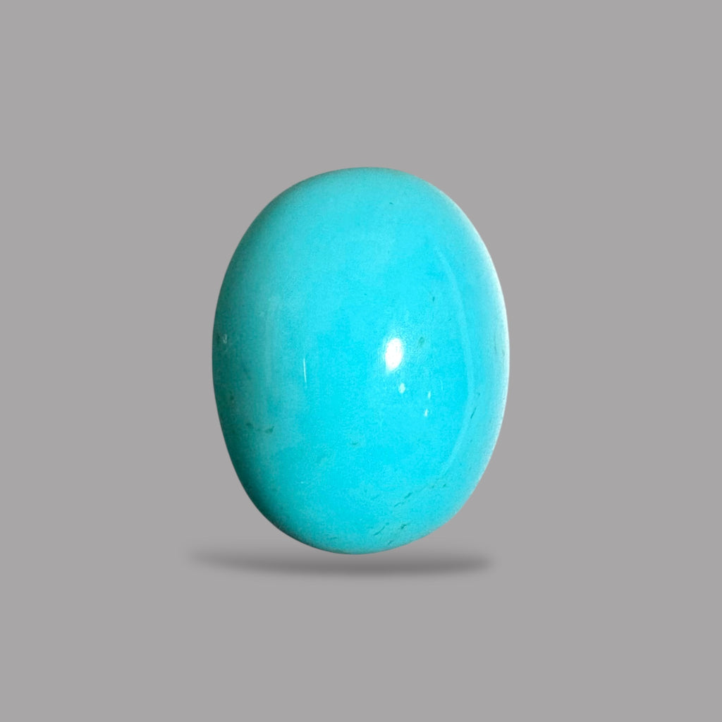 Arizona Turquoise Stone Oval Cabochon 16.74 Carats 18.9 x 14.1 x 9.7 mm