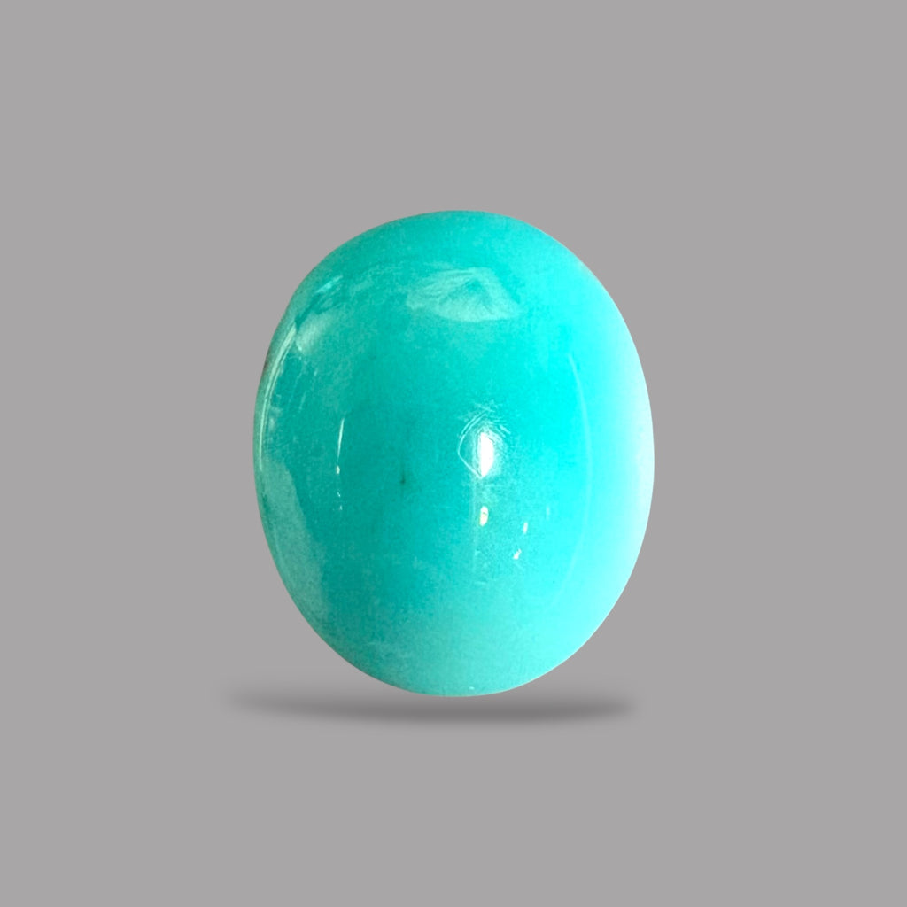Arizona Turquoise Stone Oval Cabochon 17.95 Carats 18.5 x 14.7 x 10.5 mm