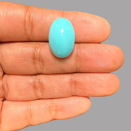 Arizona Turquoise Stone Oval Cabochon 18.99 Carats 20.8 x 13.7 x 9.7 mm
