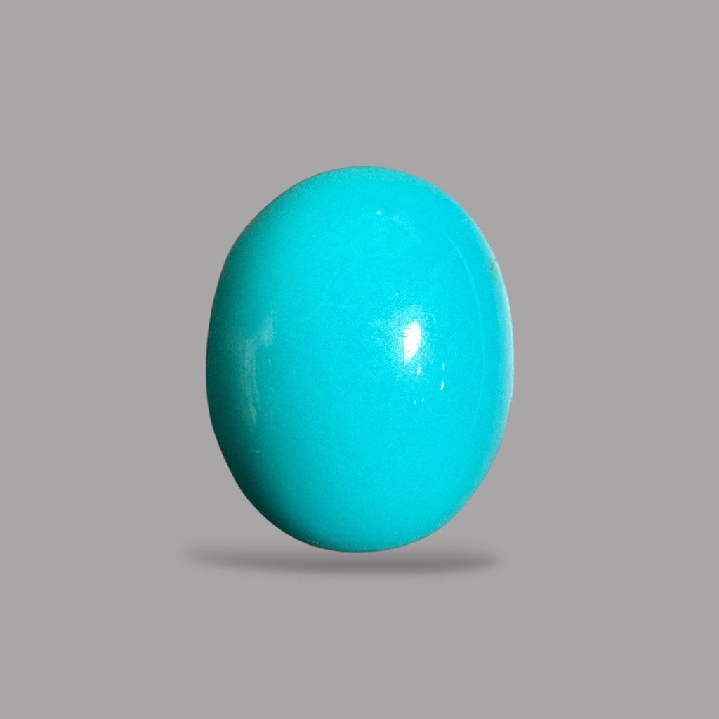 Arizona Turquoise Stone Oval Cabochon 5.91 Carats 12.8 x 10.2 x 6.4 mm