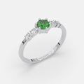 Ashraqat Emerald Ring 18k White Gold
