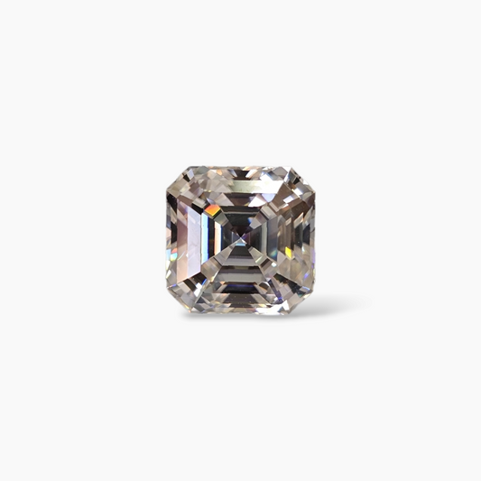 Asscher Cut Moissanite Diamond in 4 Carats with 9mm Size