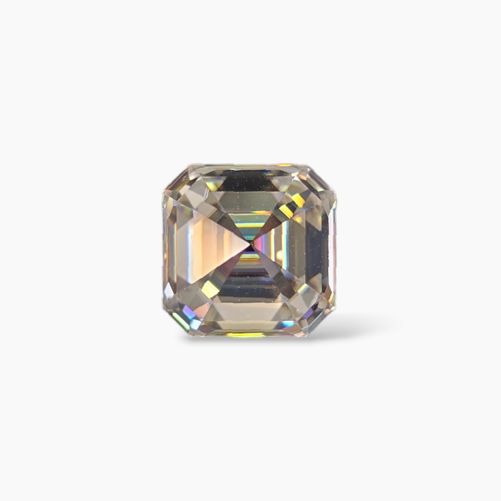 Asscher Cut Moissanite Diamond in 4 Carats with 9mm Size