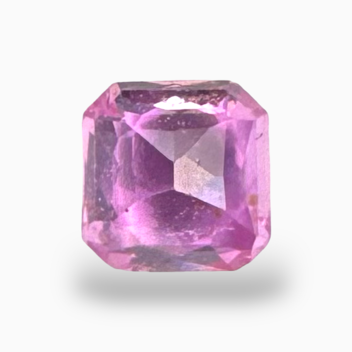 Asscher Cut Pink Sapphire 1.02 Carats 5.4 × 5.55 × 3.1 mm