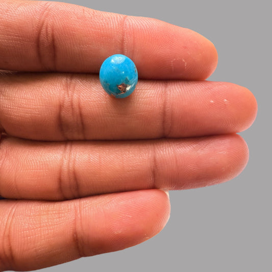Authentic Turquoise 4.41 Carats 11.2 x 9.9 x 5.8 mm in Oval