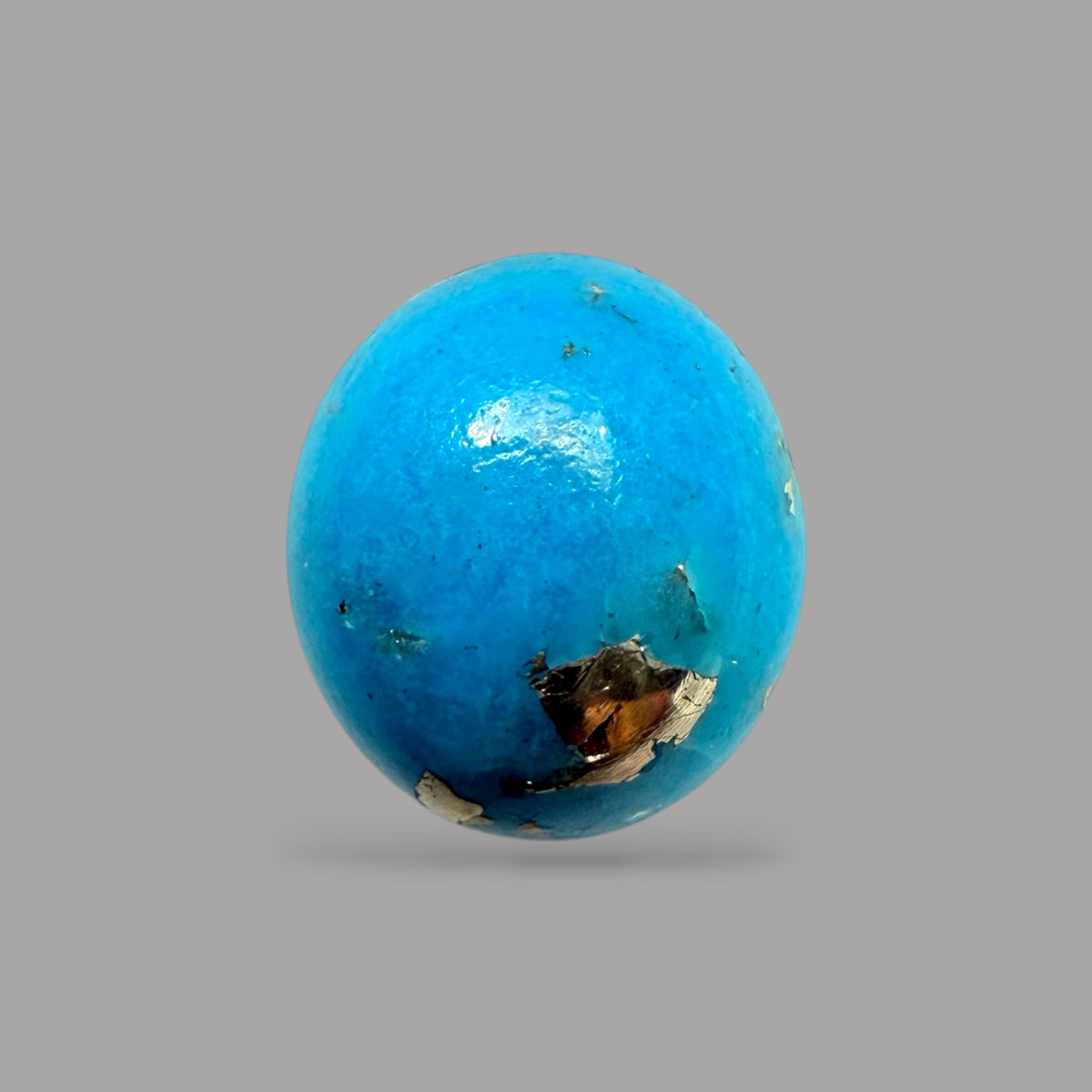 Authentic Turquoise 4.41 Carats 11.2 x 9.9 x 5.8 mm in Oval